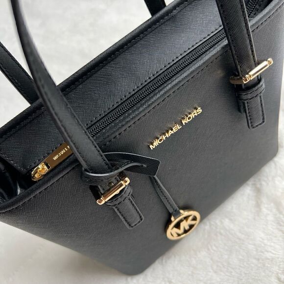 Michael Kors Jet Set Travel Extra-Small Saffiano Leather Top-Zip Tote Bag - Picture 10 of 16